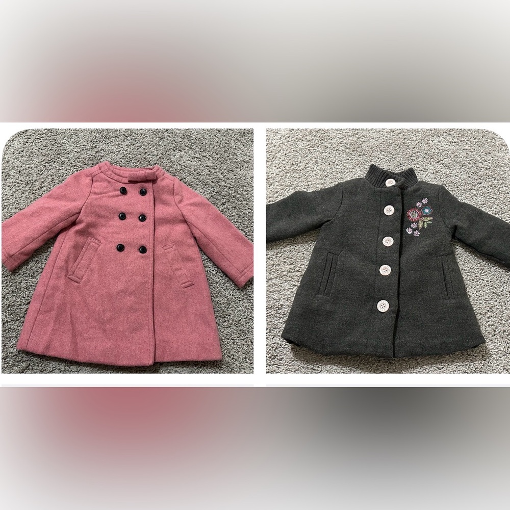 Stylish Pink and Black Girls Coats 24M